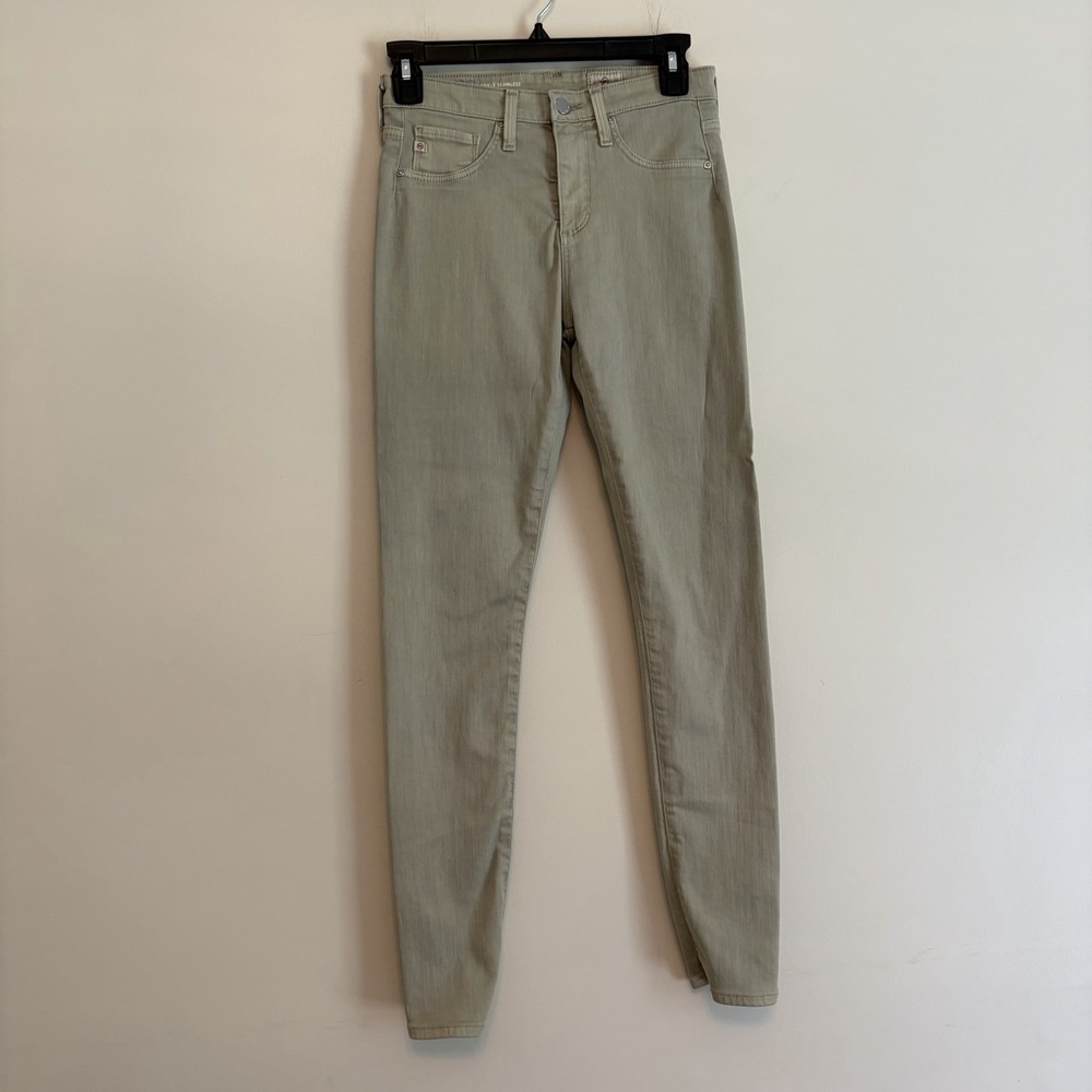 Adriano Goldschmied 25R Farrah Ankle Seamless High Rise Skinny Ankle Jeans Green